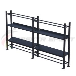 Купить Модульный стеллаж для гантелей, гирь и медболов 3780х430х1950 (2 секции) в Чкаловске 