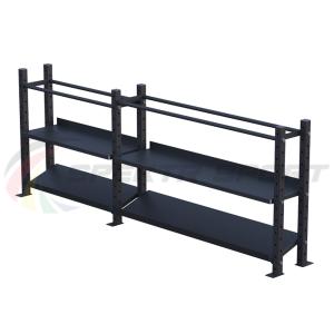 Купить Модульный стеллаж для гантелей, гирь и медболов 3180х430х1200 (2 секции) в Чкаловске 