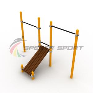 Купить Турники разновысотные Воркаут с лавочкой для пресса SP WRK-36_76mm в Чкаловске 