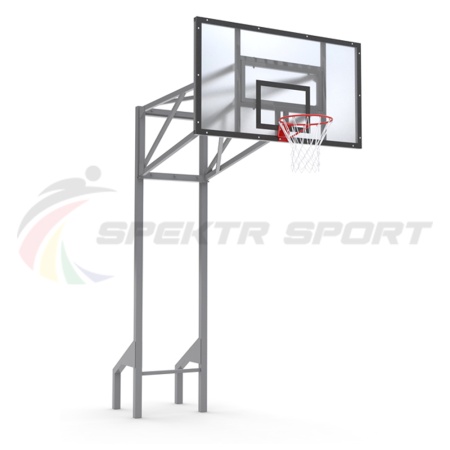 Купить Стойка баскетбольная уличная усиленная со щитом из оргстекла, кольцом и сеткой SP D 413 в Чкаловске 